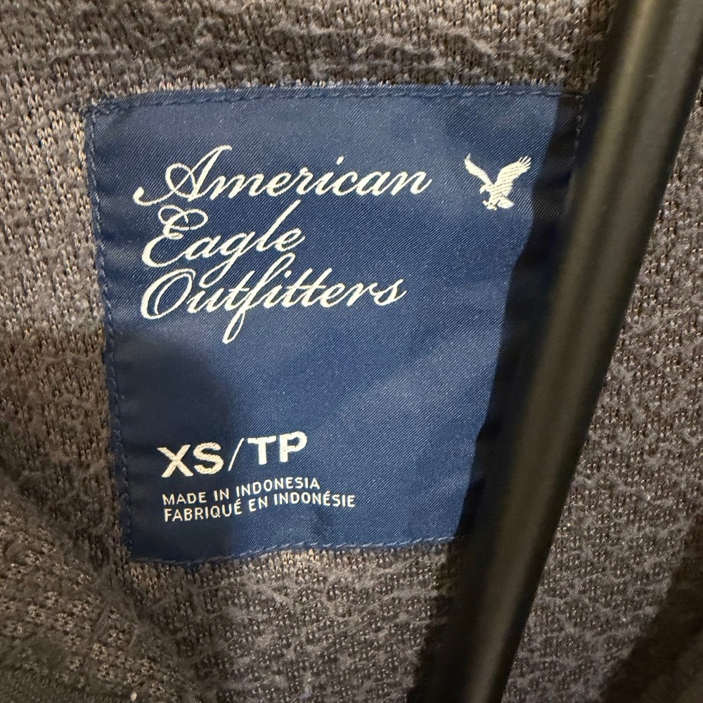 American Eagle Outfitters Womens Gray Sherpa Fleece Full Zip Hoodie Jacket XS - Picture 7 of 11